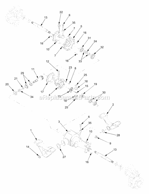 Axle Assembly 4wd (Part 2) Diagram and Parts List for 7284 54AD74H-710, 54AT74H-710 Cub Cadet Lawn Tractor